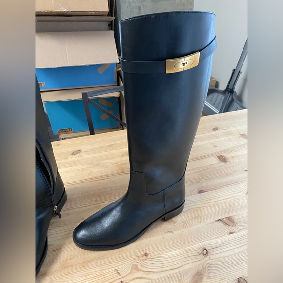 Tory Burch T-Hardware Riding Boot - Picture 1 of 4